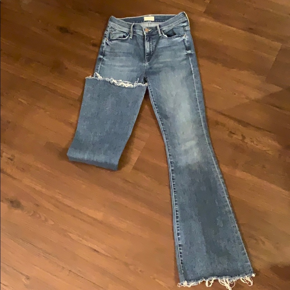 Mother Denim The Weekender Fray Flare Jeans